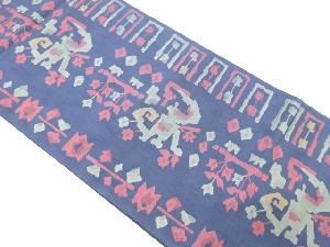 アンティーク　抽象模様織り出し袋帯（材料）